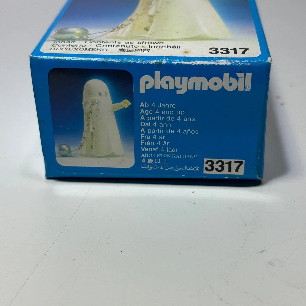 Playmobil 3317 Ghost with Shackles Vintage 1990 Glow in the Dark Toy Set NOS